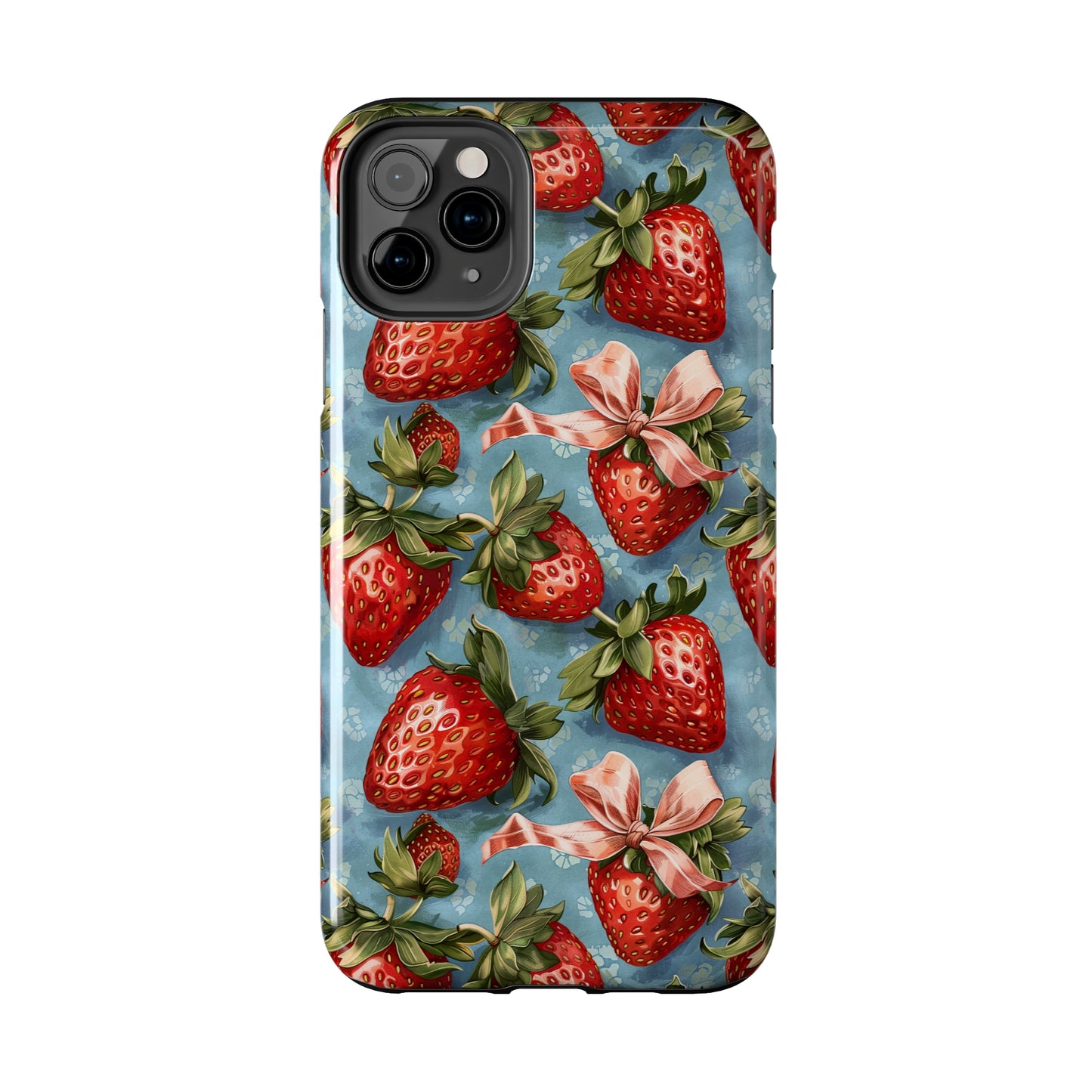 Bows and Berries 2 Phone Case for iPhone - Lightweight, Impact Resistant, Wireless Charging Compatible