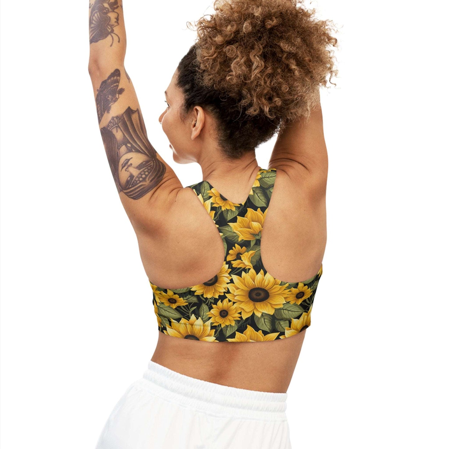 Sunflower Custom Sports Bra - Vibrant & Supportive