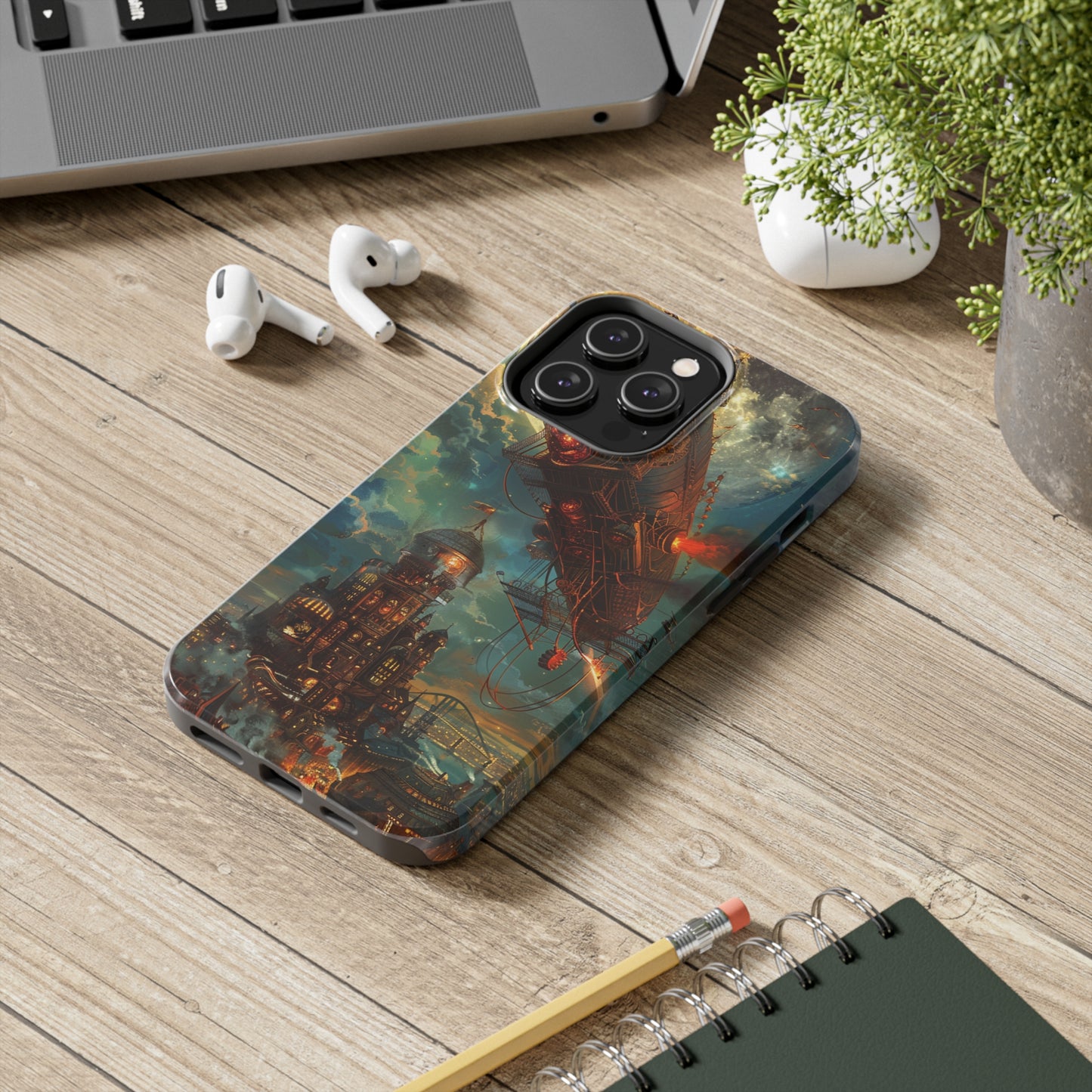 Steampunk Adventures 2 Phone Case for iPhone - Lightweight, Impact Resistant, Wireless Charging Compatible