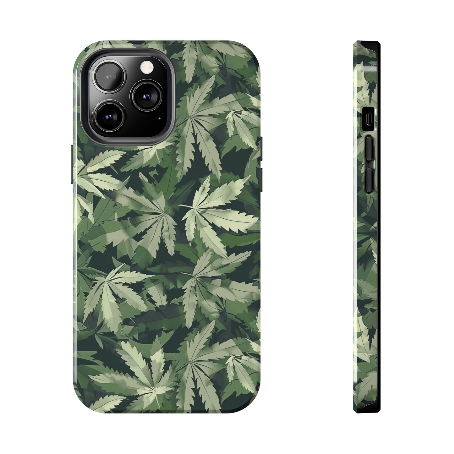 Cannabis Camo 3 Phone Case for iPhone - Lightweight, Impact Resistant, Wireless Charging Compatible