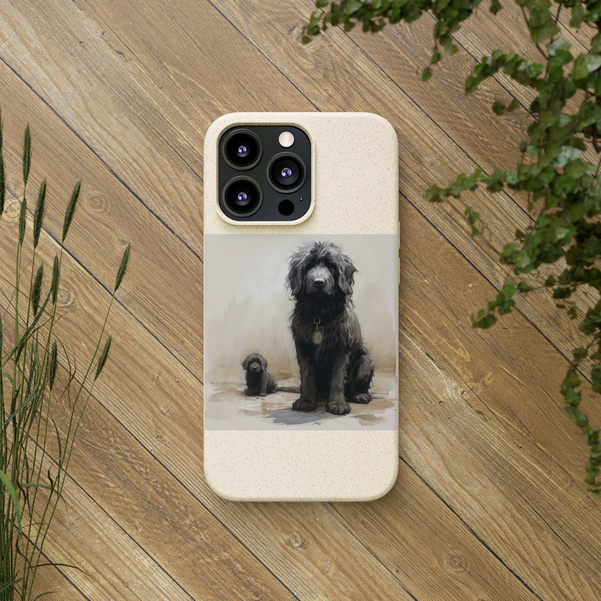 Biodegradable Custom Pet Phone Case, Dog iPhone Case, Doodle Phone Case, Newfypoo, Puppy phone case-AI phone case-AI By AJ