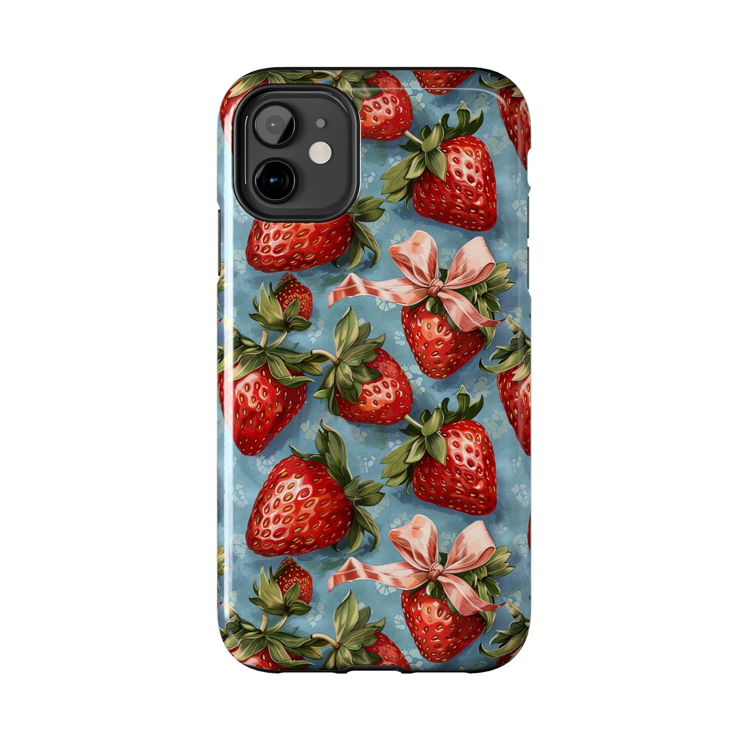 Bows and Berries 2 Phone Case for iPhone - Lightweight, Impact Resistant, Wireless Charging Compatible