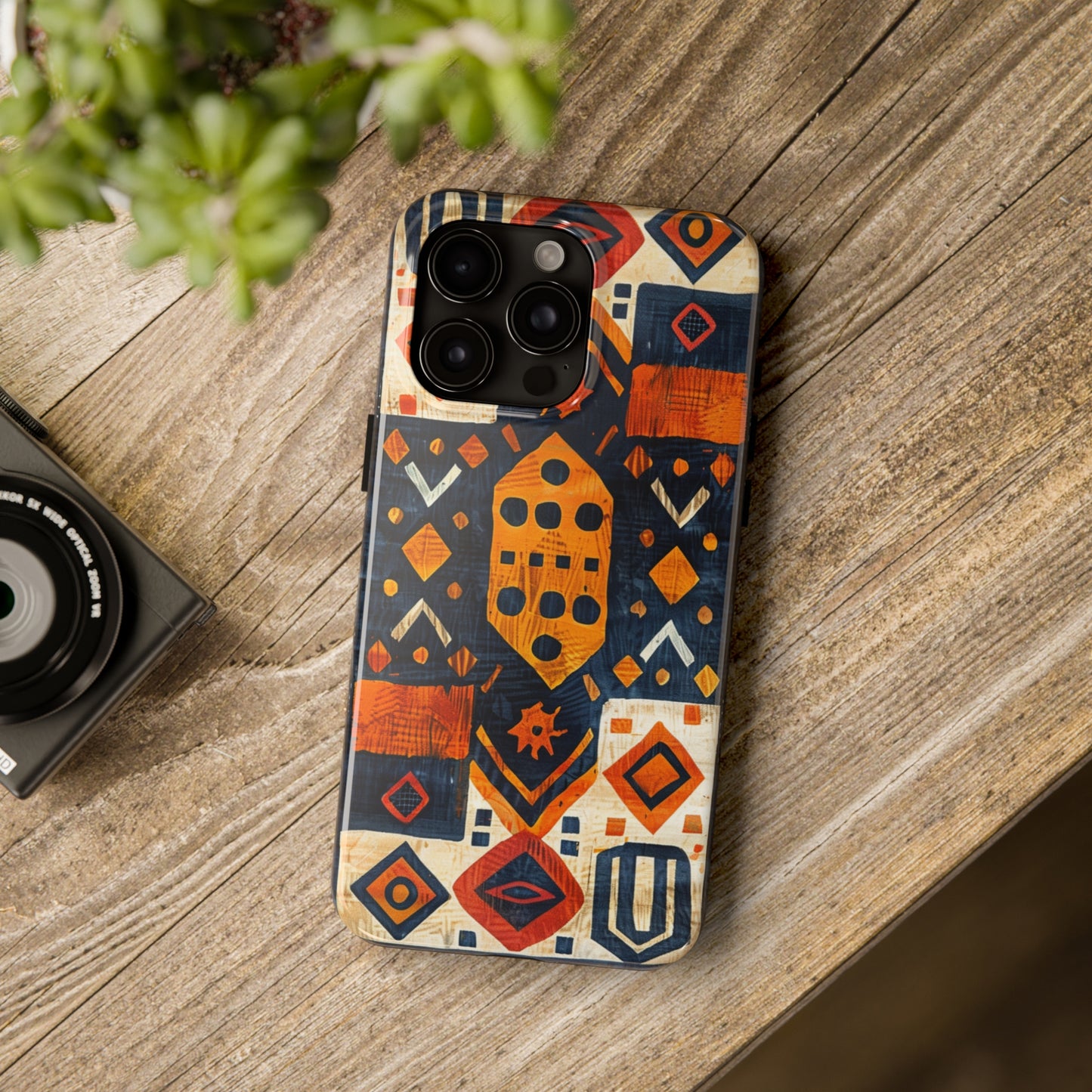 Cultural Tapestry Phone Case for iPhone - Lightweight, Impact Resistant, Wireless Charging Compatible