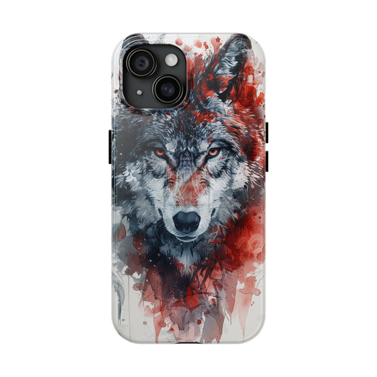 Biomorphism Style Wolf Phone Case for iPhone - Lightweight, Impact Resistant, Wireless Charging Compatible