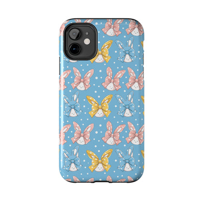 Bunnies and Bows Phone Case for iPhone - Lightweight, Impact Resistant, Wireless Charging Compatible