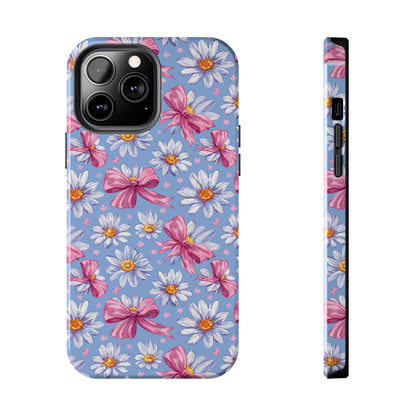 Daisies and Bows 2 Phone Case for iPhone - Lightweight, Impact Resistant, Wireless Charging Compatible