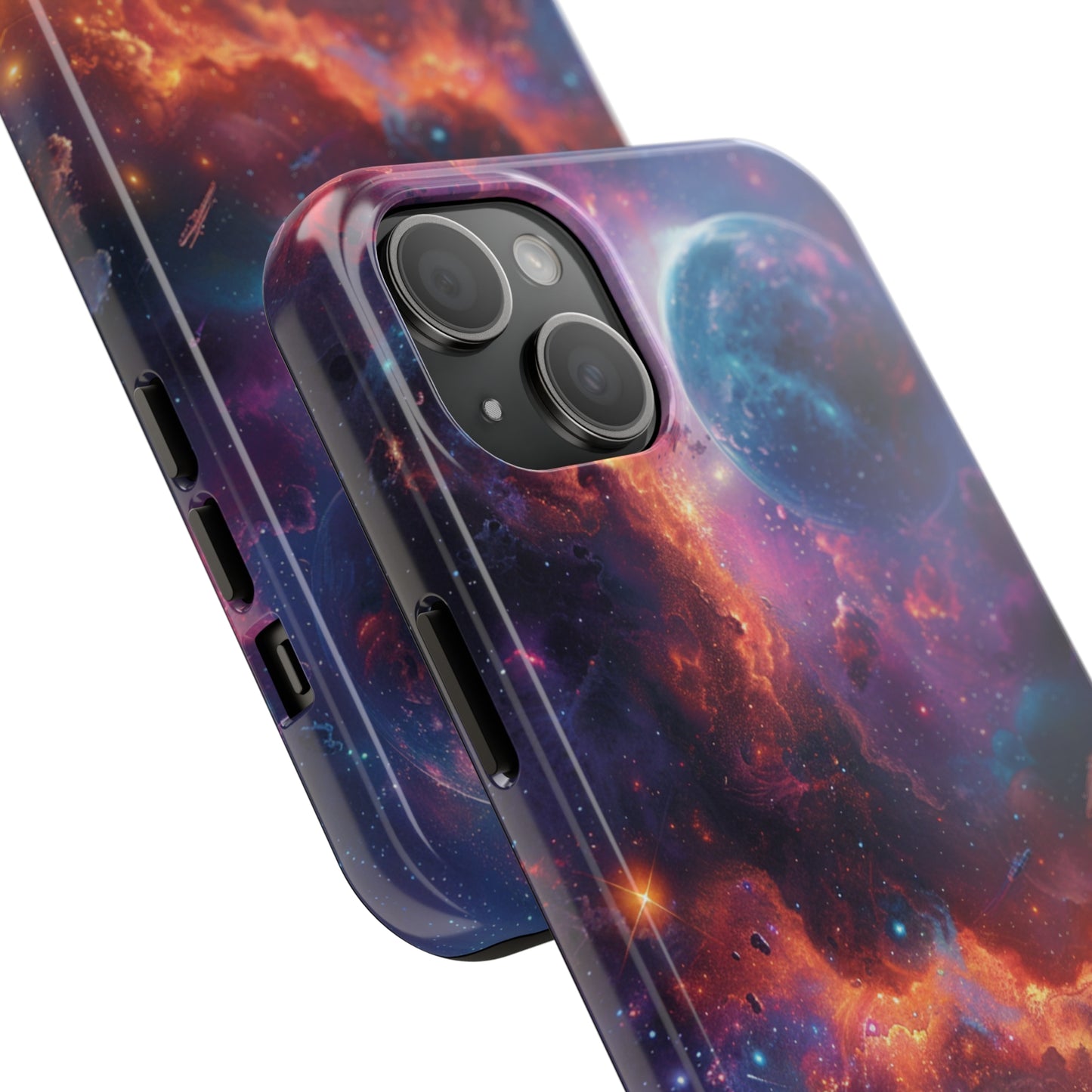 Cosmic Space Phone Case for iPhone - Lightweight, Impact Resistant, Wireless Charging Compatible