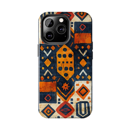 Cultural Tapestry Phone Case for iPhone - Lightweight, Impact Resistant, Wireless Charging Compatible