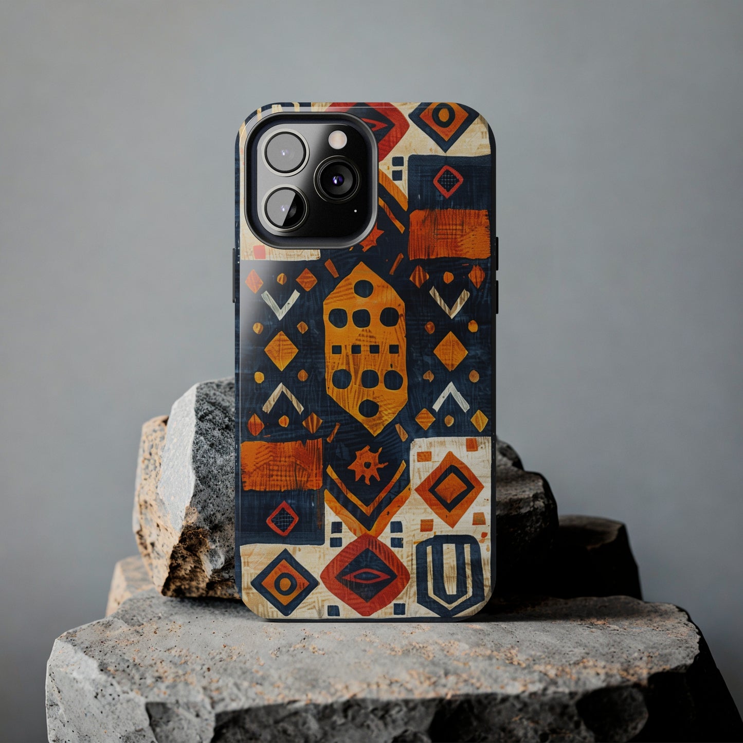 Cultural Tapestry Phone Case for iPhone - Lightweight, Impact Resistant, Wireless Charging Compatible