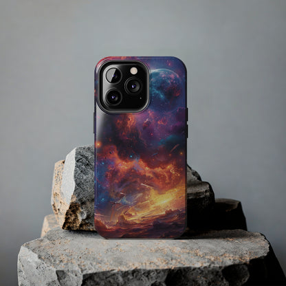 Cosmic Space Phone Case for iPhone - Lightweight, Impact Resistant, Wireless Charging Compatible