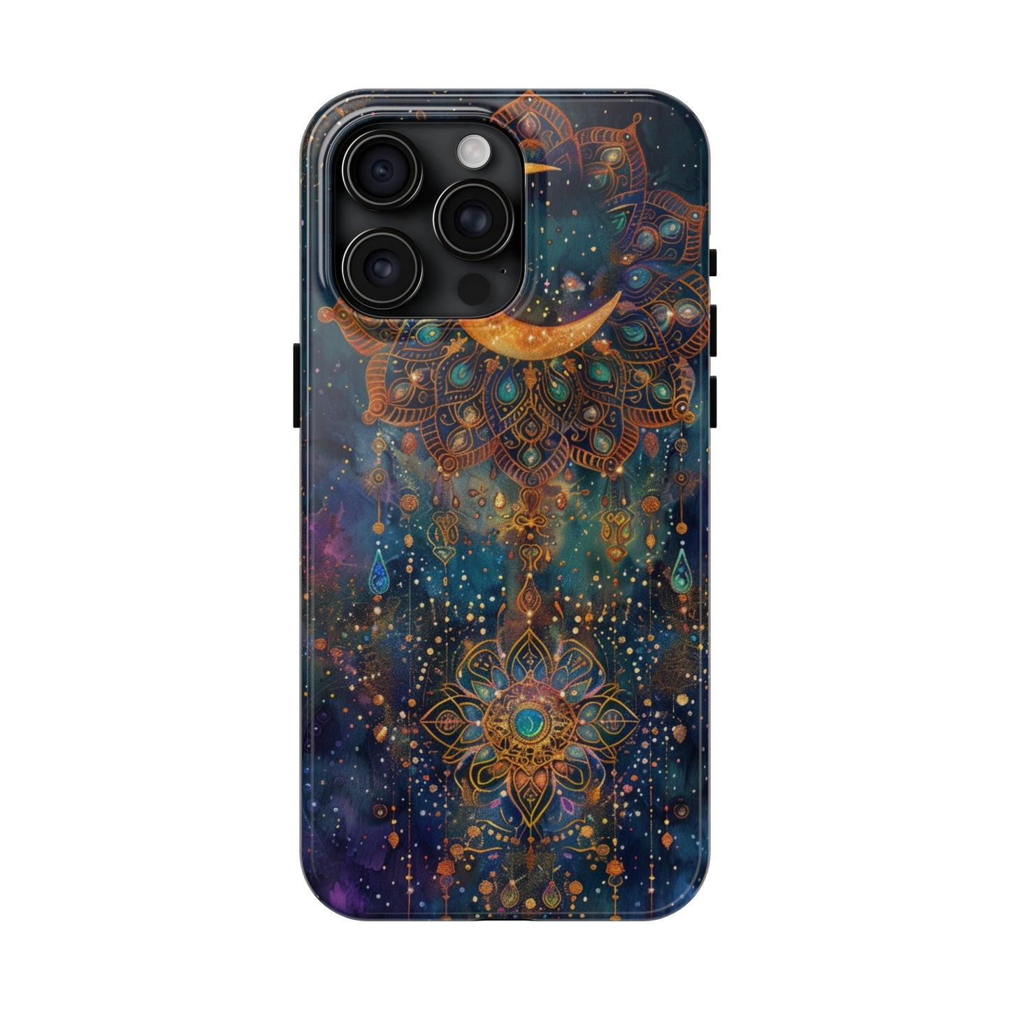 Mandala Pattern Phone Case 4 for iPhone - Lightweight, Impact Resistant, Wireless Charging Compatible