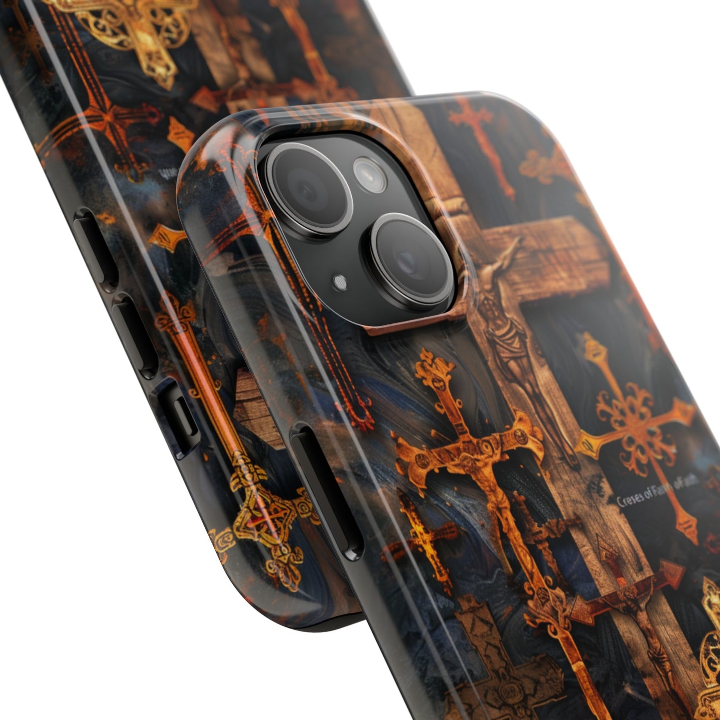 Religious Cross Phone Case for iPhone - Lightweight, Impact Resistant, Wireless Charging Compatible