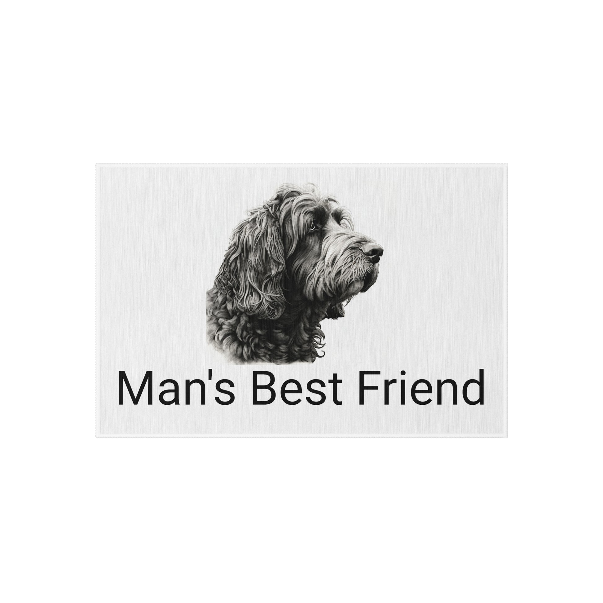 Outdoor Rug - Man's Best Friend, Outside dog rug, Outside decor, dog decor