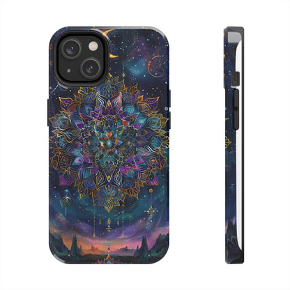 Mandala Pattern Phone Case 3 for iPhone - Lightweight, Impact Resistant, Wireless Charging Compatible