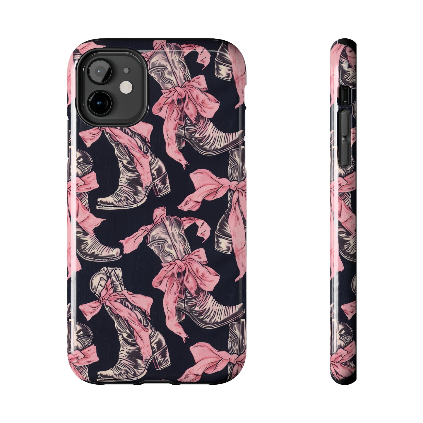 Bows and Boots 3 Phone Case for iPhone - Lightweight, Impact Resistant, Wireless Charging Compatible