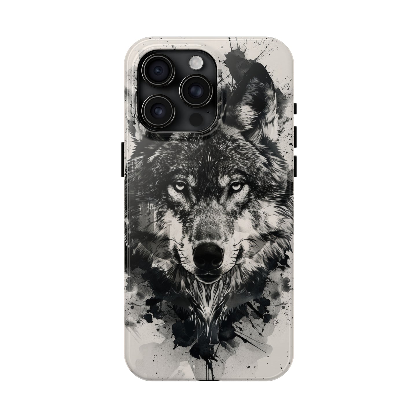 Calligraffiti Style Wolf Phone Case 3 for iPhone - Lightweight, Impact Resistant, Wireless Charging Compatible