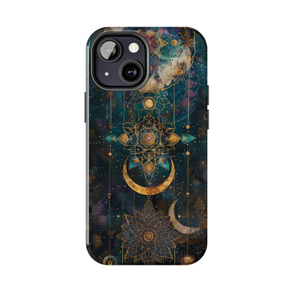 Mandala Pattern Phone Case for iPhone - Lightweight, Impact Resistant, Wireless Charging Compatible