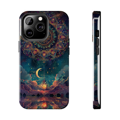 Mandala Pattern Phone Case 2 for iPhone - Lightweight, Impact Resistant, Wireless Charging Compatible