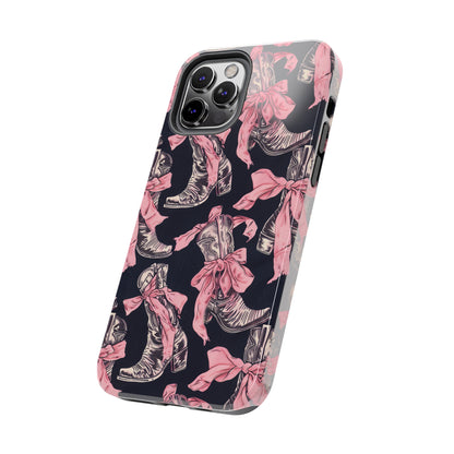 Bows and Boots 3 Phone Case for iPhone - Lightweight, Impact Resistant, Wireless Charging Compatible