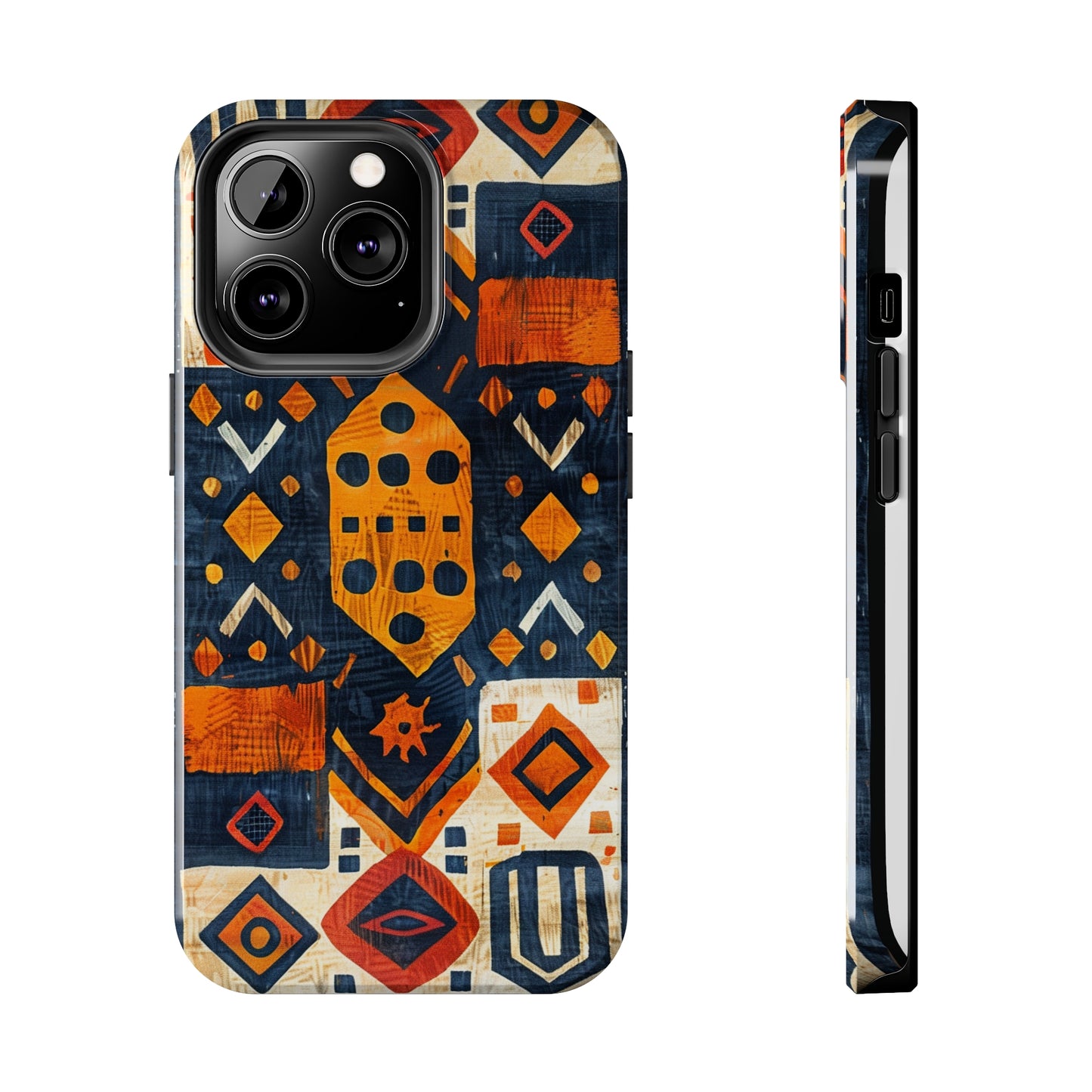 Cultural Tapestry Phone Case for iPhone - Lightweight, Impact Resistant, Wireless Charging Compatible