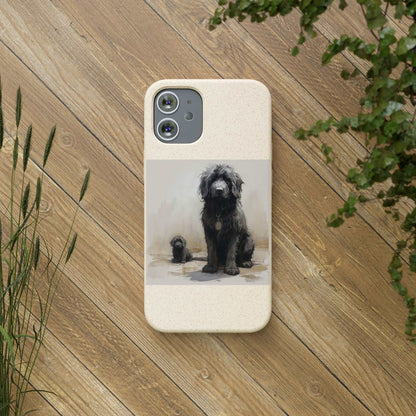 Biodegradable Custom Pet Phone Case, Dog iPhone Case, Doodle Phone Case, Newfypoo, Puppy phone case-AI phone case-AI By AJ