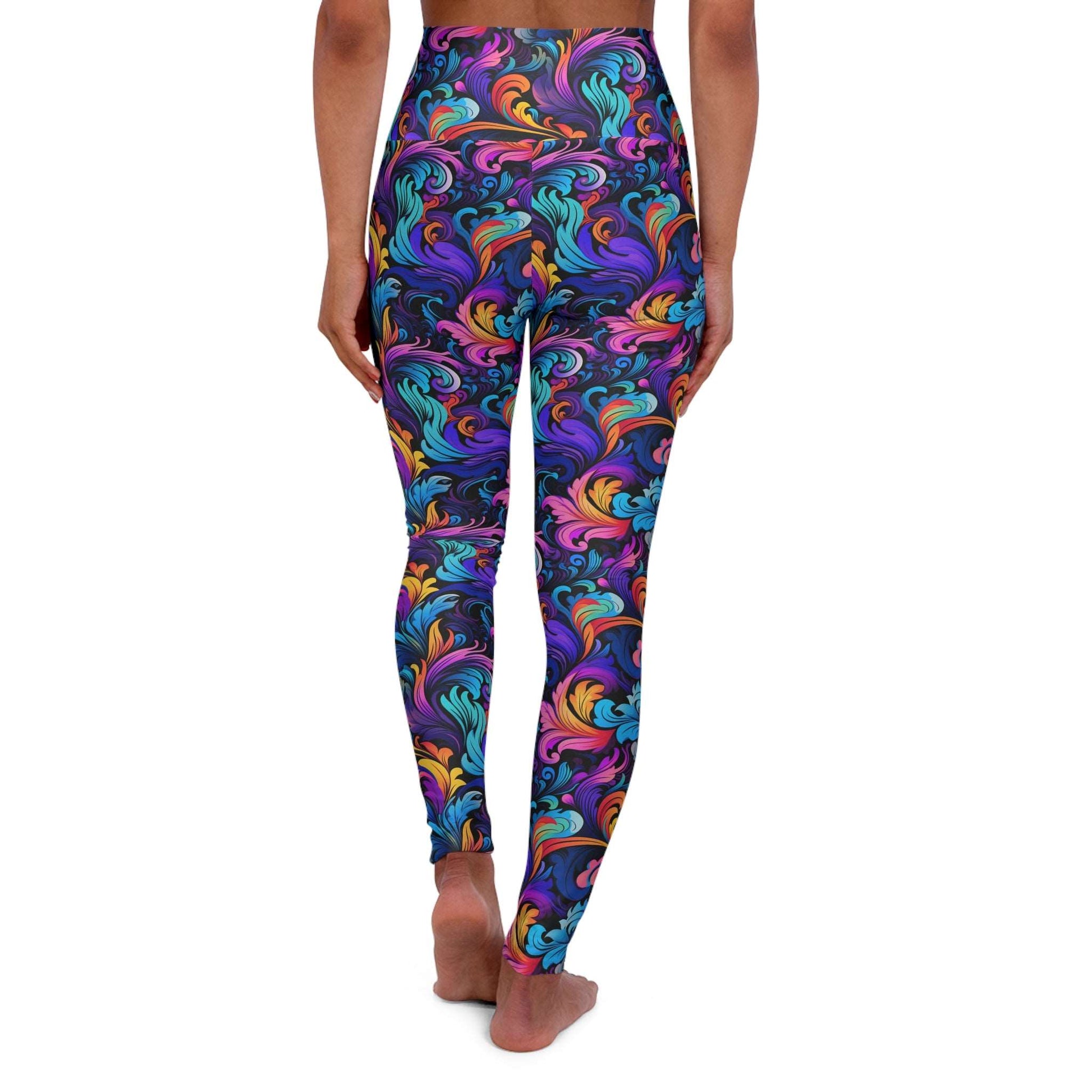 Psychedelic Printed Leggings for Women - Get in the Groove with Trendy Rave Leggings!