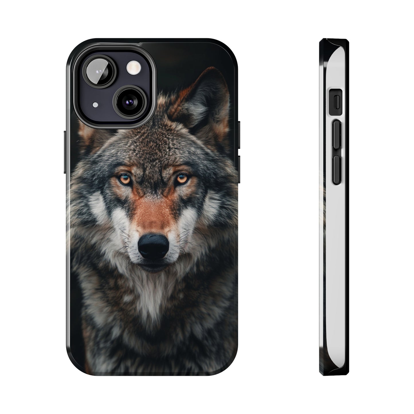 The Arte Povera Style Wolf Head 2 Phone Case for iPhone - Lightweight, Impact Resistant, Wireless Charging Compatible