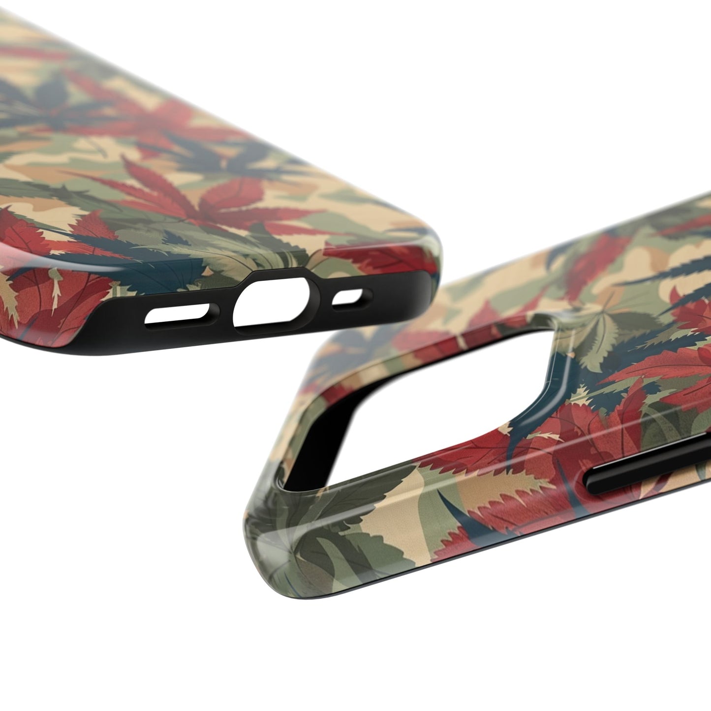 Cannabis Camo Phone Case for iPhone - Lightweight, Impact Resistant, Wireless Charging Compatible