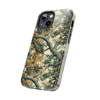 Brown Tree Camo Phone Case for iPhone - Lightweight, Impact Resistant, Wireless Charging Compatible