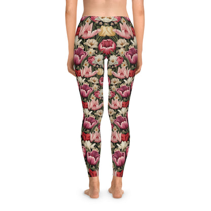 Tulip Flower Leggings - Elegant Comfort for Everyday Style