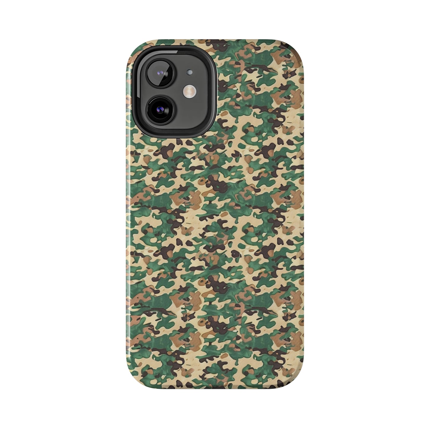 Green Camo Phone Case for iPhone - Lightweight, Impact Resistant, Wireless Charging Compatible