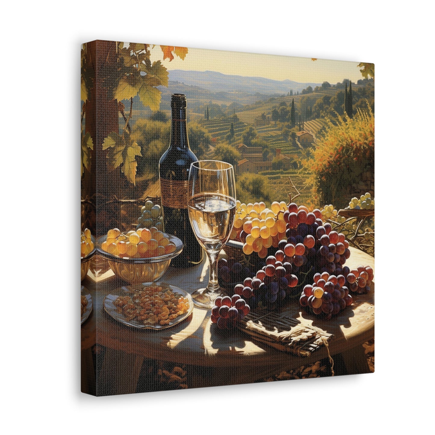 Wine Lover Canvas Gallery Wrap Series 1 A | Beautiful Wine Cellar Art Series | Kitchen Decor