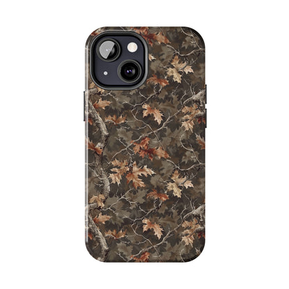 Brown Camo Phone Case for iPhone - Lightweight, Impact Resistant, Wireless Charging Compatible