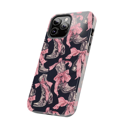 Bows and Boots 3 Phone Case for iPhone - Lightweight, Impact Resistant, Wireless Charging Compatible