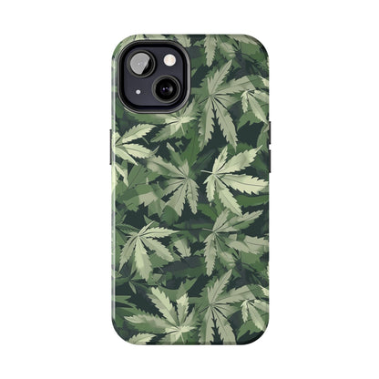 Cannabis Camo 3 Phone Case for iPhone - Lightweight, Impact Resistant, Wireless Charging Compatible