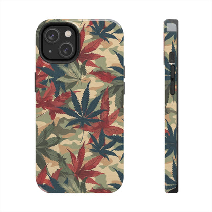 Cannabis Camo Phone Case for iPhone - Lightweight, Impact Resistant, Wireless Charging Compatible