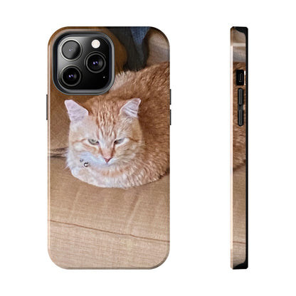 Alfred the Cat's "Couch Potato" Phone Case for iPhone - Lightweight, Impact Resistant, Wireless Charging Compatible