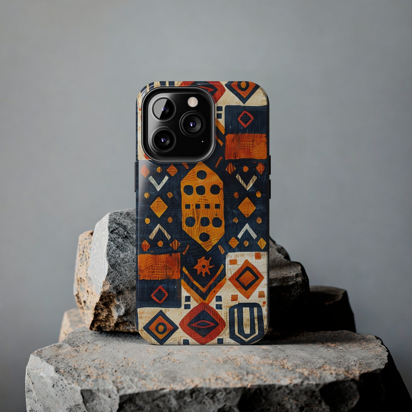 Cultural Tapestry Phone Case for iPhone - Lightweight, Impact Resistant, Wireless Charging Compatible