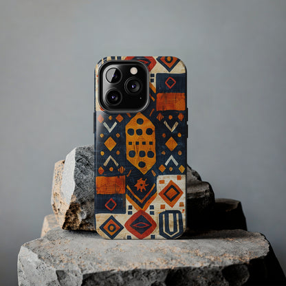 Cultural Tapestry Phone Case for iPhone - Lightweight, Impact Resistant, Wireless Charging Compatible