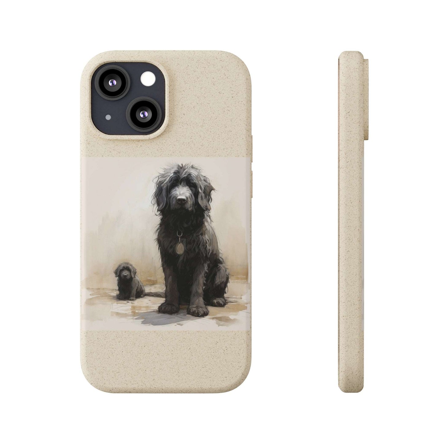 Biodegradable Custom Pet Phone Case, Dog iPhone Case, Doodle Phone Case, Newfypoo, Puppy phone case-AI phone case-AI By AJ