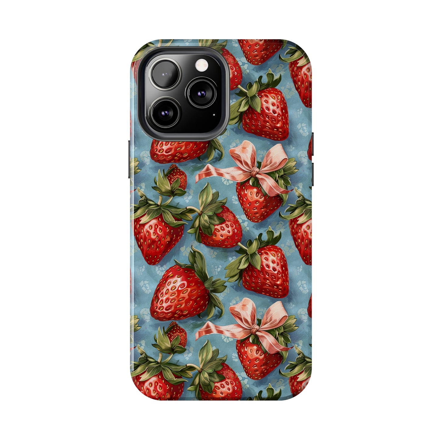 Bows and Berries 2 Phone Case for iPhone - Lightweight, Impact Resistant, Wireless Charging Compatible