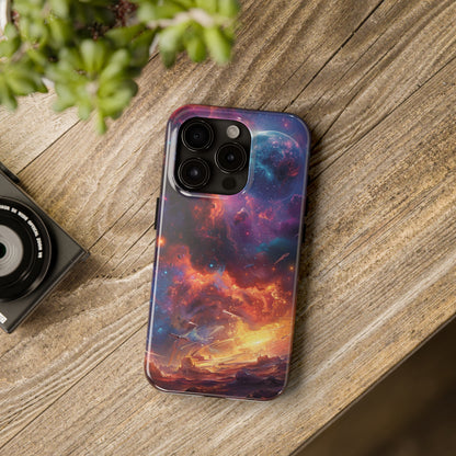 Cosmic Space Phone Case for iPhone - Lightweight, Impact Resistant, Wireless Charging Compatible