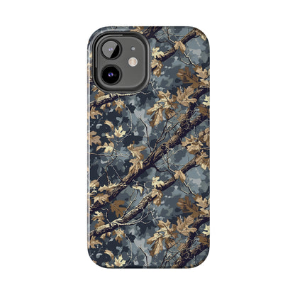 Gray Camo Phone Case for iPhone - Lightweight, Impact Resistant, Wireless Charging Compatible