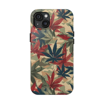 Cannabis Camo Phone Case for iPhone - Lightweight, Impact Resistant, Wireless Charging Compatible