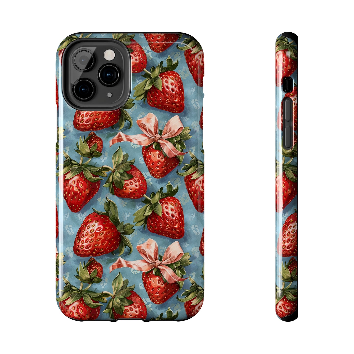 Bows and Berries 2 Phone Case for iPhone - Lightweight, Impact Resistant, Wireless Charging Compatible