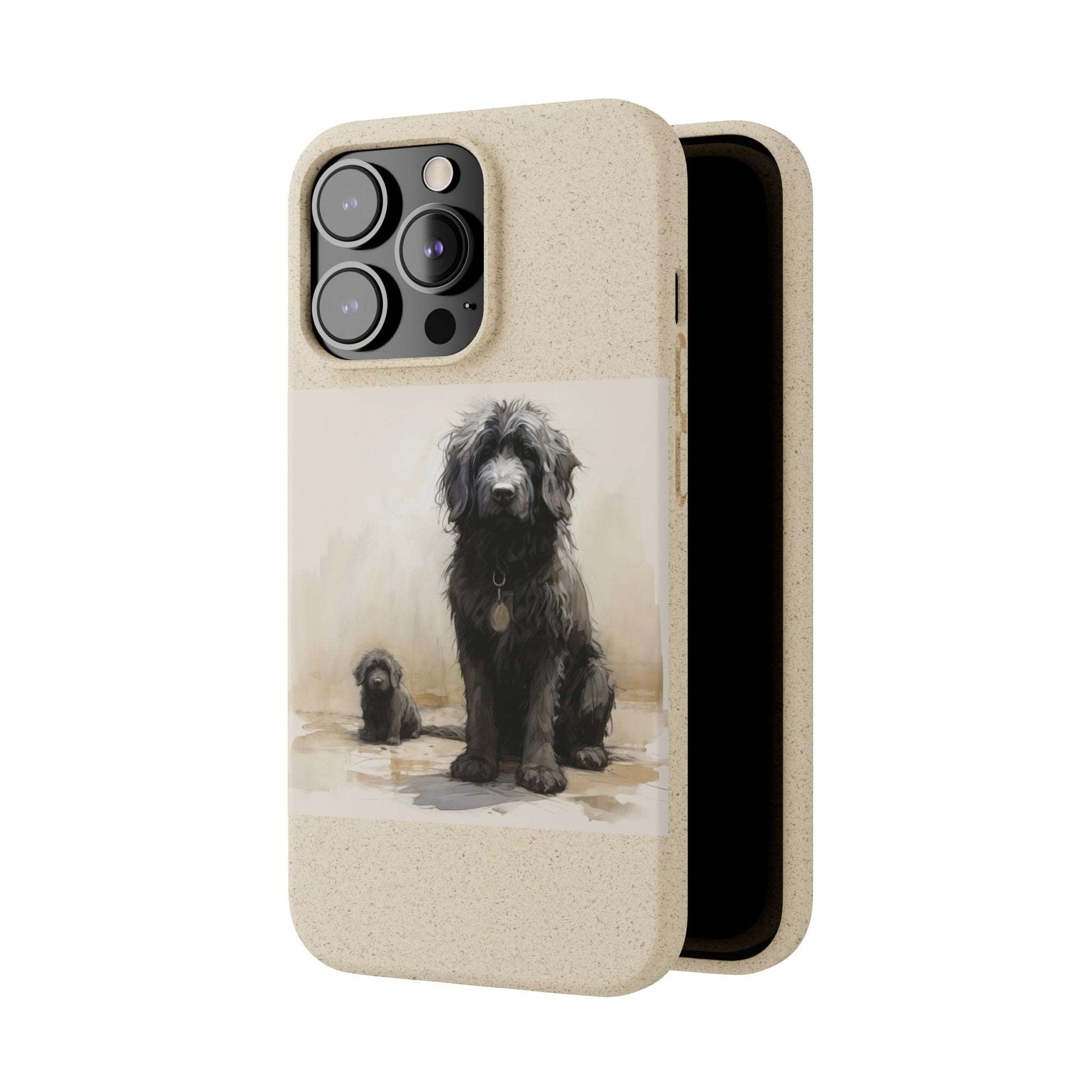 Biodegradable Custom Pet Phone Case, Dog iPhone Case, Doodle Phone Case, Newfypoo, Puppy phone case-AI phone case-AI By AJ