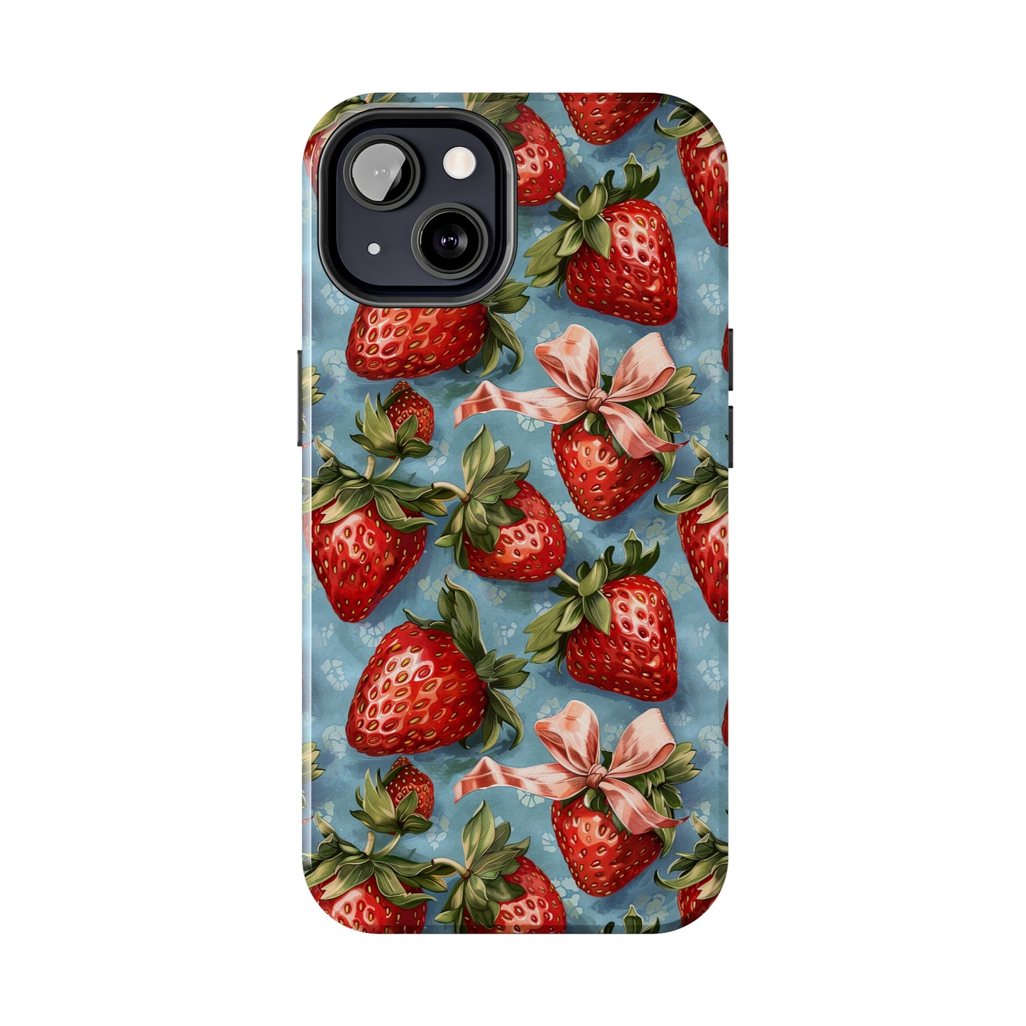 Bows and Berries 2 Phone Case for iPhone - Lightweight, Impact Resistant, Wireless Charging Compatible