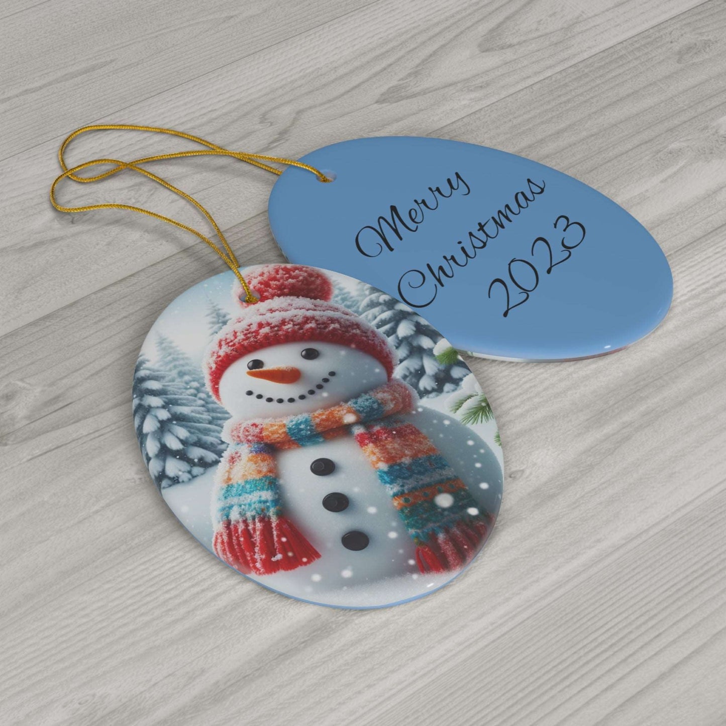 2023 Snowman Christmas Ornament | Merry Christmas 2023 on the back!