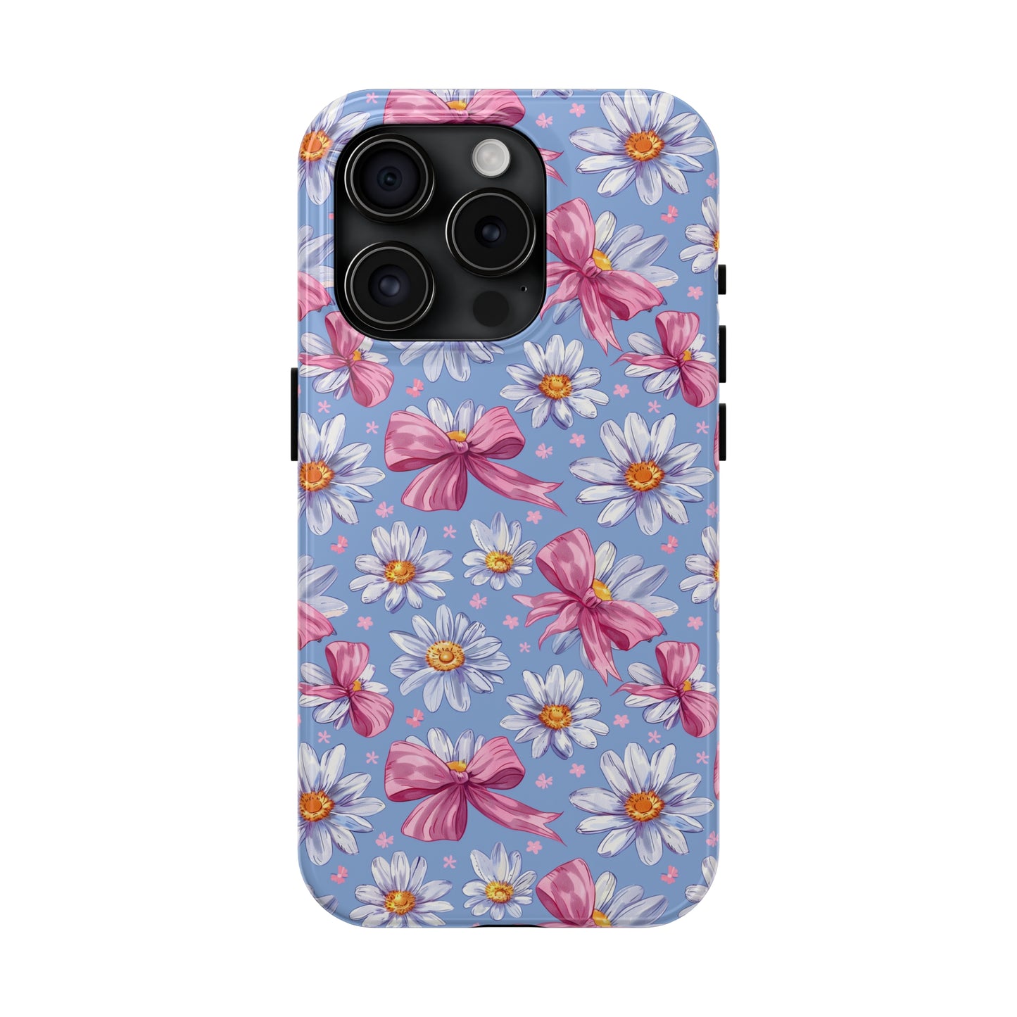 Daisies and Bows 2 Phone Case for iPhone - Lightweight, Impact Resistant, Wireless Charging Compatible