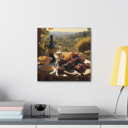 Wine Lover Canvas Gallery Wrap Series 1 A | Beautiful Wine Cellar Art Series | Kitchen Decor